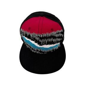 Spark Embroidered Snapback Hat With Scenic Design